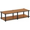 Furinno Supporto per TV, Legno, Ciliegia Chiaro/Nero, Grande