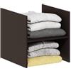 Furinno CUBICLE inserto per cubo, organizer per cubi con ripiano a H, compatibile con Furinno Extra Thick Cubes, per organizzazione e contenimento, Black Oak (non compatibile con scaffali IKEA Kallax)