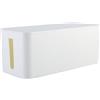 RICOO Nascondi Cavi Scatola Cavi Z3201-W - Organizza cavi scatola per gestione cavi con 2 aperture laterali ideale per scrivania 32 x 13,5 x 12,7 cm Bianco.