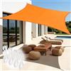 HYZYWON Vela Ombreggiante, Vele Ombreggianti, 2x4 m, Arancione, Tenda a Vela per Esterno, Tenda Vela Ombreggiante, Telo Ombreggiante, Include 4 corde, per Terrazze, Giardini (Arancione, 2x4)