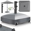 tillvex® Base per ombrellone GRAVIA e Ruote e Freni | Zavorra ombrellone riempibile 37L/56kg | Piedistallo per ombrelloni Giardino e Mercato Ø1,8-3,7m | Resistente a intemperie e UV (Antracite)