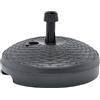 SICIGNANO CASALINGHI Sicignano | Base Tonda Grande 17 Litri da Riempire per Ombrellone, Plastica, con Tubo, Resistente, Compatibile con Tubo da 33 a 48 mm, Finitura Elegante in Rattan, Ø45x30,5h cm (1, Antracite)