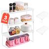 Avilia Set 3 Ripiani Salvaspazio Richiudibili Bianco - Mensole Ideali per Casa o Ufficio - Ripiani Salvaspazio Cucina - Facili da Montare e da Riporre - 30x20x15,3cm
