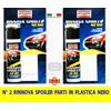 AREXONS Rinnova Spoiler Nero Parti in Plastica esterne per Auto Arexons proteggi 2 PZ.