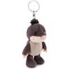 NICI Portachiavi Talpa 10cm grigio - Delizioso ciondolo in forma di animale in morbido peluche con anello per cordini e pendenti