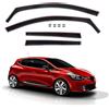 J&J AUTOMOTIVE GP Deflettori per Renault Clio 4 Grandtour Beak 2012-2019 | 4 deflettori GP per Renault Clio 4 Grandtour Beak, policarbonato flessibile, finitura nera, canale del finestrino.