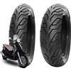 Generico KIT 2 COPPIA PNEUMATICI DEESTONE 110-70/16 + 140-70/16 D825 COMPATIBILI CON BEVERLY 250 300 500 HONDA SH 300 URBAN R
