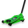 PrimeUtensili Cric Idraulico a Carrello, 4 Tonnellate di Portata, Altezza 8-55 cm, Doppia Pompa, Verde