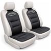 Susy Shop Set 2 Coprisedili Anteriori Universali per Auto, Nero, Protezione Sedile Guida e Passeggero, Anti Macchia, Anti Graffio, Imbottito Compatibili con Tutte le Auto Tessuto Resistente, Lavabile.