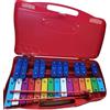 Aiwdeyi Xilófono Glockenspiel Metalófono 25 Tecche Metalliche Strumento,musicale di piastra di alluminio di 25 toni, percussionato a mano, con Custodia Amarillo,Metalófono Percussione Manuale