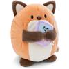 NICI peluche Volpe Geeks 16cm con videogioco in scatola regalo 11x12x6,5cm rosso - Peluchetto con imbottitura morbida per giochi e coccole, Doudou, perfetto come idea regalo per bambini - 61151