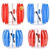 VEVOR 4 Palloni Gonfiabili Trasparenti Diametro 0,9m+1,2m in PVC Blu Rosso | Divertimento Sportivo per Giardino, Campeggio, Picnic, Parco, Prato, Palla da Sumo, per Adolescenti, Set 4 pz, con Maniglia
