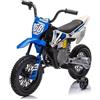 Garvee Moto JT5006-12 V, doppio motore, batteria 4,5 Ah, controllo | Moto elettrica per bambini, blu, 12 V. Per bambini dai 3 ai 6 anni. 2 motori, batteria ricaricabile. Sicuro