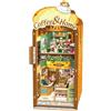 Green Slide Book Nook Coffee Shop Puzzle 3D in legno, 213 pezzi | LED
