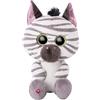NICI Glubschis: L'Originale - Glubschis Mankalita la Zebra Peluche 25 cm - Morbido Animale Giocattolo con Grandi Occhi Luccicanti, Bianco/Grigio