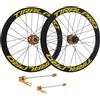 LSRRYD Set Ruote BMX 20'' 406 451 Cerchi Anteriori Posteriori in alluminio Mozzi in Fibra Carbonio Cassetta 8 9 10 11 Velocità Freno Disco 100/135mm QR Bici Pieghevoli