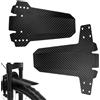 Generic Parafanghi per bicicletta, mountain bike, anteriore e posteriore | Parafango regolabile, parafango pieghevole anteriore e posteriore, compatibile con motociclisti, tempo umido, equitazione