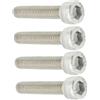 VILLCASE 4 Pezzi Viti per Manubrio Bici in Acciaio Inox M6x30 MM | Fissaggio Sicuro per Bici da Strada, Montaggio Chiave Allen, Hardware Leggero Resistente alla Ruggine