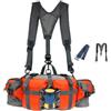 Generic con portabottiglie - impermeabile regolabile, Arancione | Pack Tracolla Caccia Marsupio Cintura da Corsa per Caccia Corsa Escursionismo Viaggi Campeggio Outdoor Sport Arrampicata