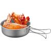 yakermur Padelle da campeggio per cucinare, pentola portatile antiaderente | Stoviglie da cucina in titanio e accessori da cucina per attività all'aperto, pesca, caccia, viaggi, viaggi su strada, camper
