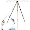 Generic Supporto per canna da pesca per terra, regolabile in lega di | Treppiede per canna da pesca per stagno, fiume, serbatoio, lungo la costa, pescatori