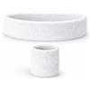 PinoLab 2 Pezzi Fascia e Polsino Sportivi Bianchi - Fascia Antisudore 5x18 cm e Polsino 8x9 cm per Palestra, Tennis, Running e Fitness Uomo Donna