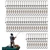 Generic 50 clip per esche da pesca a scatto | Clip per attrezzatura da pesca a chiusura rapida, accessori per ami da pesca in acqua salata