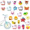 BrizoGo Set di 24 clip per raggi della bicicletta, 4 motivi per decorazione | 24 clip per raggi con motivo fattoria, ape, alpaca e mare, per decorazioni personalizzate della bicicletta e accenti colorati