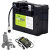 WILLQ Batteria Rimovibile al Litio da 24 V per Sedia a rotelle elettrica | Batteria portatile ricaricabile per sedia a rotelle pieghevole, 24V 6Ah 8Ah 10Ah 12Ah 15Ah 20Ah 25Ah 30Ah 35Ah 40Ah