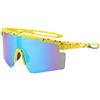 LBAWJWAIL Occhiali da sole sportivi polarizzati con protezione UV400 | Occhiali da ciclismo lente grande senza montatura con nasello regolabile antiscivolo, telaio TR90 leggero unisex