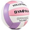 BYAOSUN Pallavolo morbido ufficiale per interni ed esterni, taglia 5, per allenamento, pallavolo, per principianti, adolescenti e adulti