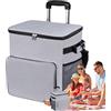 Generic Rolling Cooler - Ghiacciaia con lati morbidi | Carrello da viaggio a tenuta stagna con manico borsa isolata da 35 litri per patio, spiaggia, shopping, campeggio all'aperto