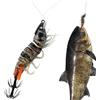 yakermur Esca per calamari, accessorio da pesca che si illumina al buio | Esca a forma di gamberetti, per pesca in acqua salata, laghi, laghi, stagni, vacanze, notte e mattina