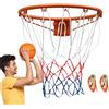 Generic Canestro da basket in metallo ispessito resistente all'usura stabile | Cerchio stabile in acciaio facile da usare per la casa del parco giochi all'aperto del cortile del cortile del cortile