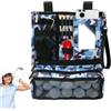 Generic Borsa portaoggetti pieghevole multifunzionale per accessori da golf | Borsa da golf organizer per guanti da tee chiave cellulare