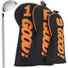 Generic Copricapo per mazze da golf, accessori sportivi portatili, protezione per | Coprimazza da club per uomo e donna, protezione per mazze da viaggio, driver, fairway, legni, ibridi, putter, ferri da stiro