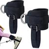 Generic Cable Machine - Cavigliere regolabili per arricciare le gambe | Cable Machine - Cavigliere in nylon + neoprene + acciaio, 54,3 cm regolabili, coppia di leg curl & extension per palestra e