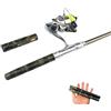 Risveglio Canna da pesca a forma di penna tascabile e mulinello, set di baitcasting | Asta in fibra di vetro, bobina in lega di alluminio 2 + 1 BB, pieghevole, 1. per 4 m/1 m, attrezzatura da viaggio per