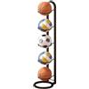 Syutokul Portapalline Organizzatore Sportivo Verticale in Metallo a 5 Strati, portaoggetti da Basket per Garage, Palestra Domestica, Nero