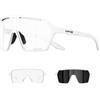 KAPVOE Occhiali Ciclismo Fotocromatici Trasparenti Sport MTB Strada K335 | Uomo Donna Occhiali Bici da Corsa Trasparenti Occhiali Sportivi Fotocromatici per Ciclismo Running Baseball