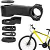 Generico Attacco manubrio bici: percorso interno in lega di alluminio | 31,8 mm, reg | Lunghezze 80 90 100 110 120 mm, lega 6061, nero sabbia, per aggiornamento parte anteriore di bici da strada o mountain bike