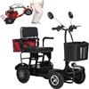 Generico Scooter per Disabili Pieghevole Leggero A 4 Ruote con Caricabatterie E Cestino Sospensione A Quattro Ruote per Anziani E Disabili