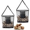 Generic di raccolta della frutta portatile pieghevole traspirante | Borsa a rete per raccogliere funghi con cinghia regolabile per frutta, bacche, giardino, fattoria, caccia alla giungla