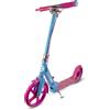 Zinc Monopattino pieghevole Verge Glitter Pro blu e rosa | Ruote grandi da 200 mm, età 6+, altezza regolabile, freno a pedale posteriore, supporta fino a 100 kg