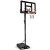 XYCFMDFTZ Canestro da basket per esterni, 107-305 cm, regolabile in altezza | Supporto mobile da basket con ruote e backboard, supporto per canestro da basket per bambini e adulti