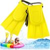 Lcarege Pinne per bambini, 1 paio da 11,9 x 18,5 cm, in EVA e PVC, con cinghia regolabile, portatile, di ricambio, per bambini per avventure estive