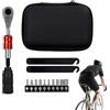 Generic Chiave dinamometrica per bicicletta, con manico antiscivolo, borsa per | Set di chiavi da montagna portatili per strumenti di manutenzione della bici, kit di attrezzi per la riparazione della casa