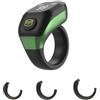 Todikaper Smart Tasbih Anello Contatore Digitale per zikr Smart Tasbih Contatore | Contatore digitale, vibrazione a 33/66/99, trasparente per schermo oled, facile tracciamento per sessioni giornaliere per