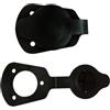 Risveglio Copertura del supporto della canna da pesca del PVC per Kayak, diametro | Supporto protettivo nero per zattera canoa (46 mm di diametro esterno)