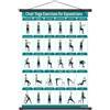 Generic Tabella di esercizi per sedia pieghevole con varie pose e montaggio a | Home Chair Exercise Guide Wall Chart for Mobility Workout Pilates Home Gym Living Room Anziani over 60